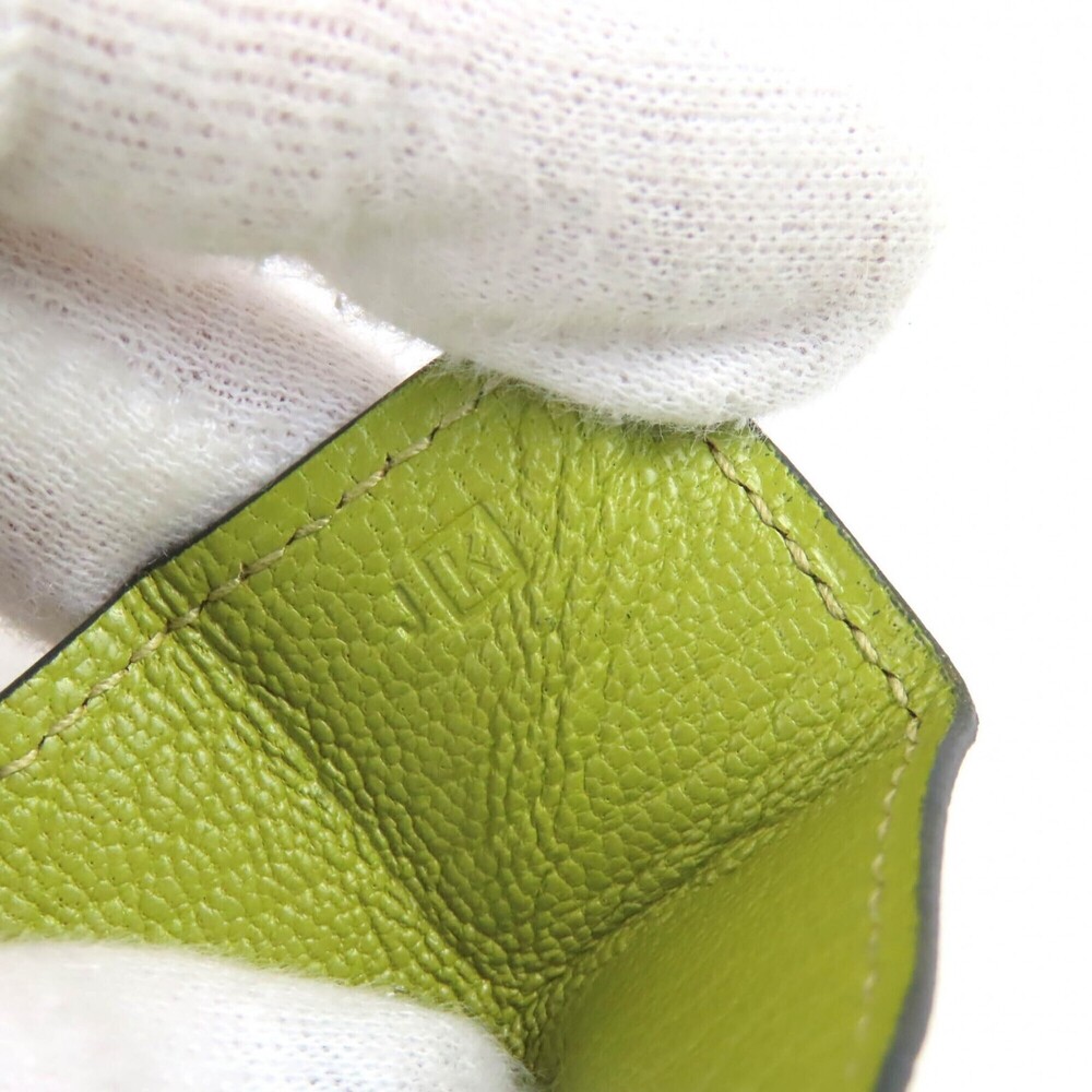 HERMES Le Vingt-Quatre 24 Chevre leather wallet in Vert Anise (anise green) w... - Picture 8 of 9